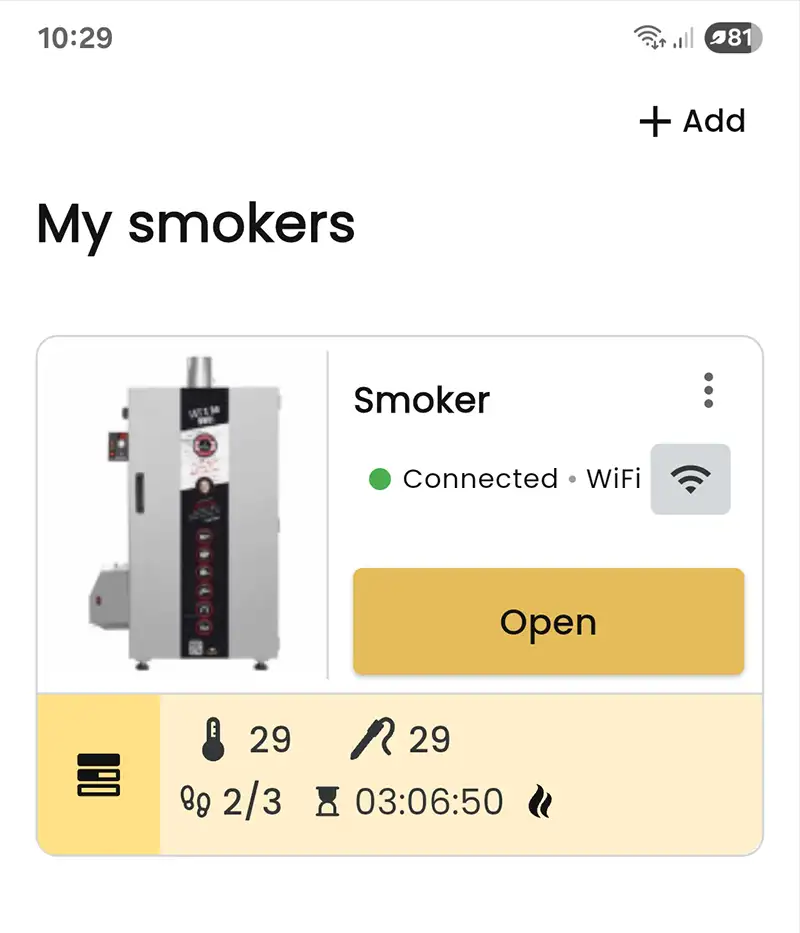 Connect the device to the app