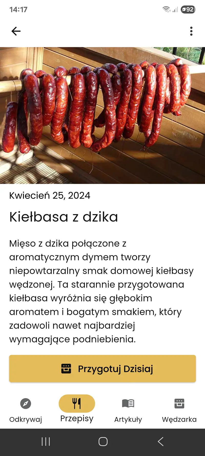 Załaduj gotowy program z przepisu