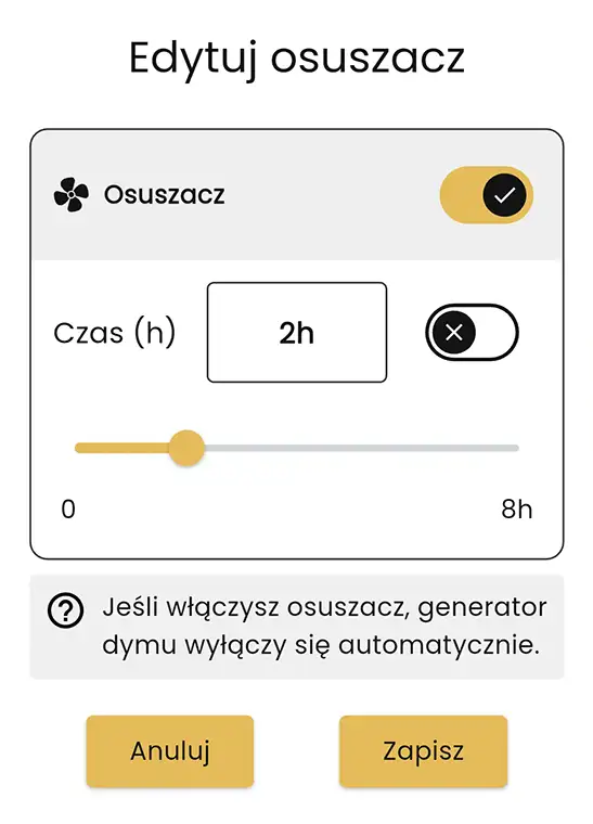 Osuszacz – komunikat o wzajemnym wykluczaniu