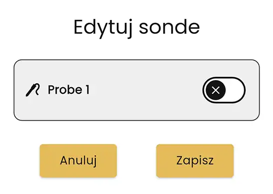 Sonda 2 – ustawianie temperatury