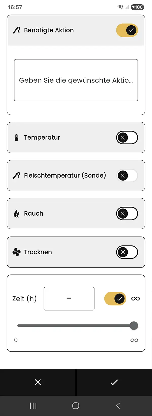 Schritt-Dialog – Parameter