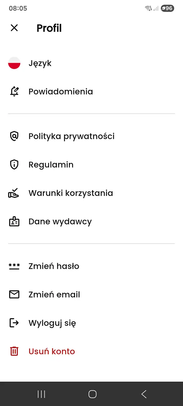 Usuń konto