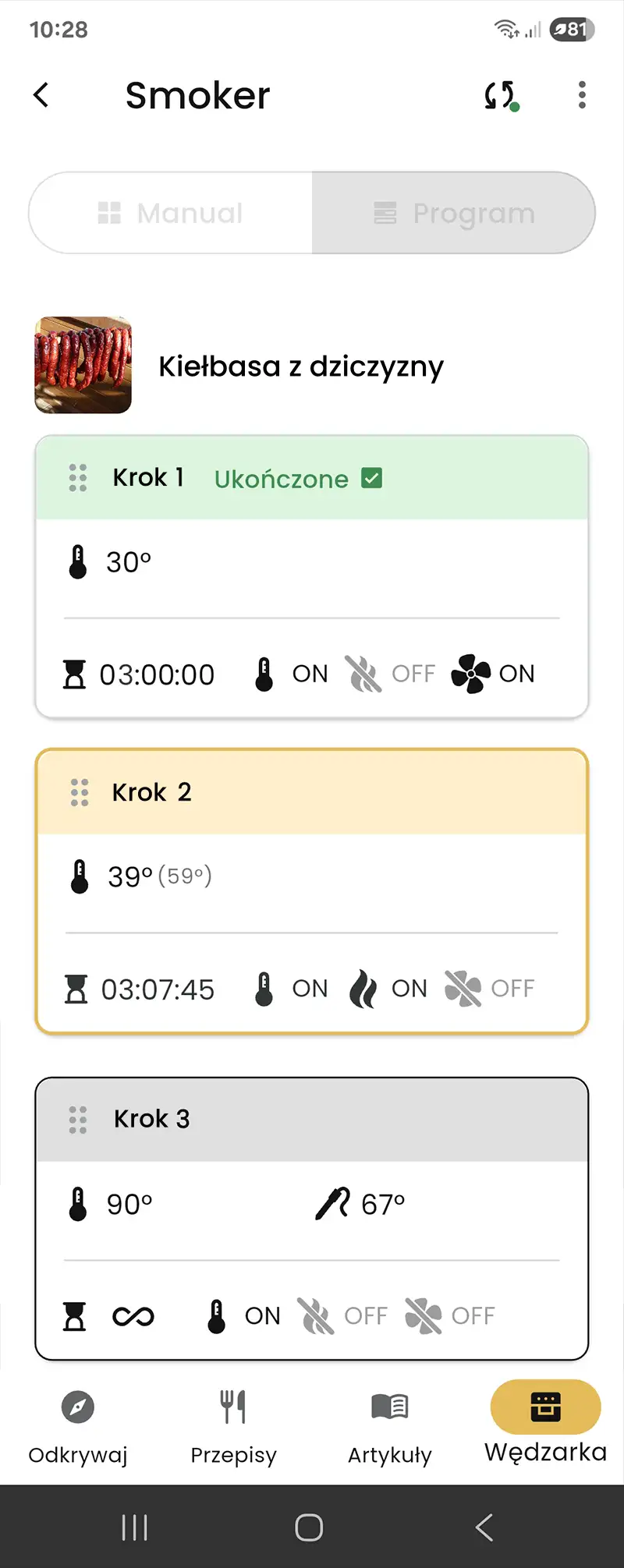 Automatyczne programy w aplikacji BORCOOK