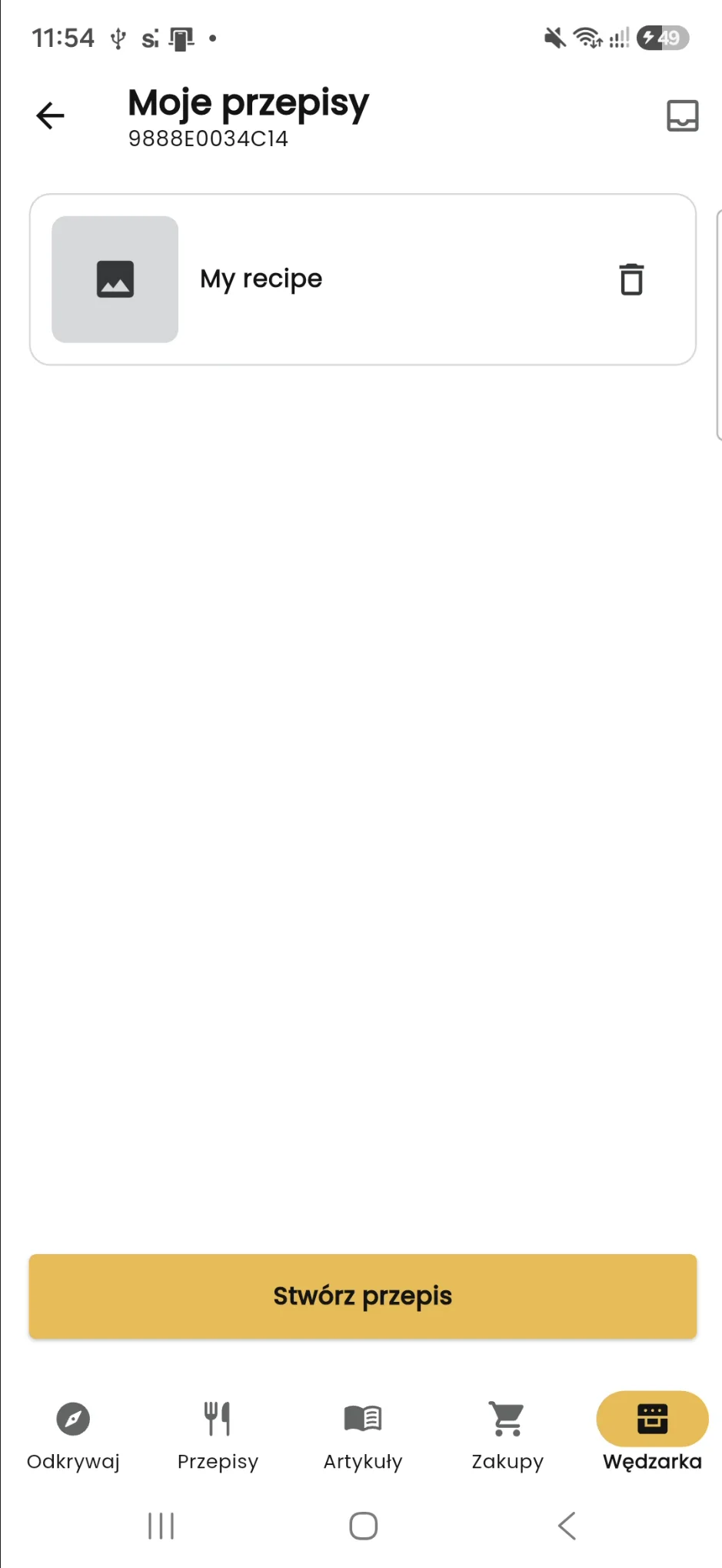 Lista własnych przepisów BORCOOK
