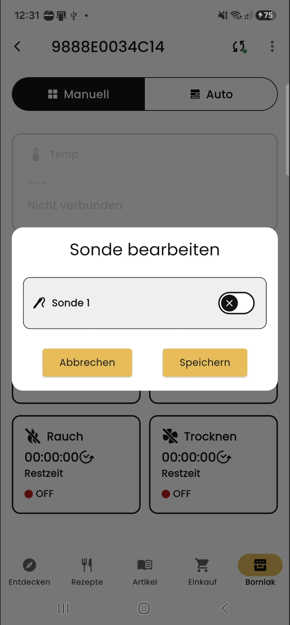 Sonde aktivieren