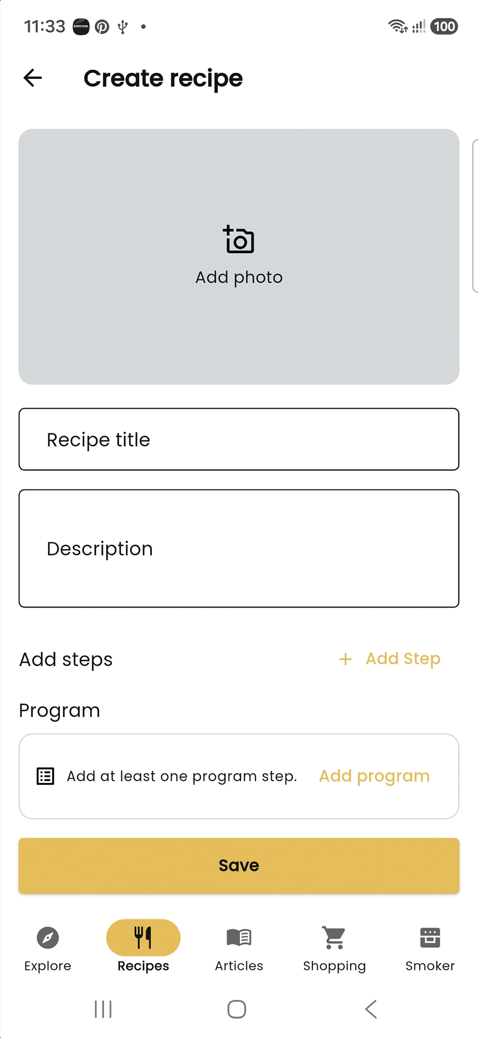 Creating your own recipe