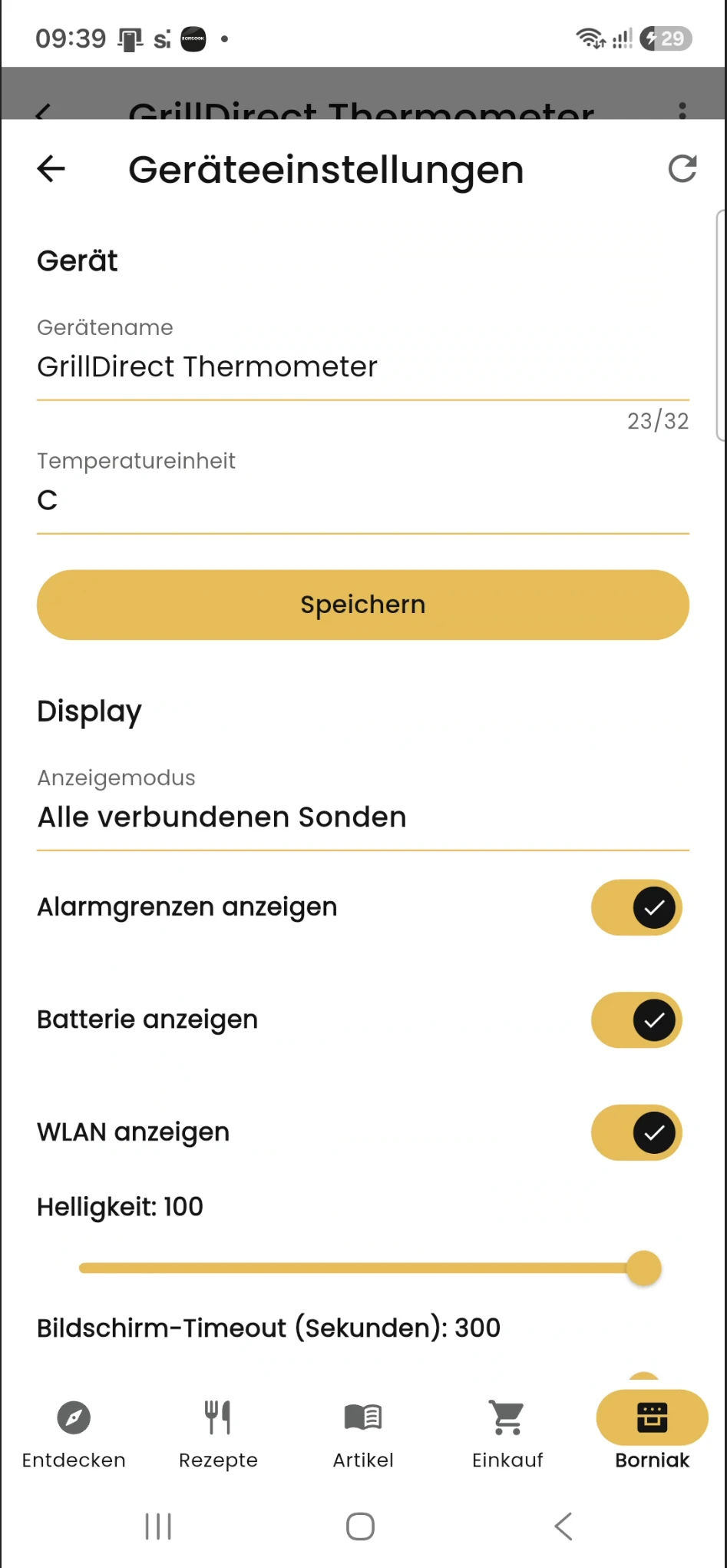 GrillDirect Grundeinstellungen