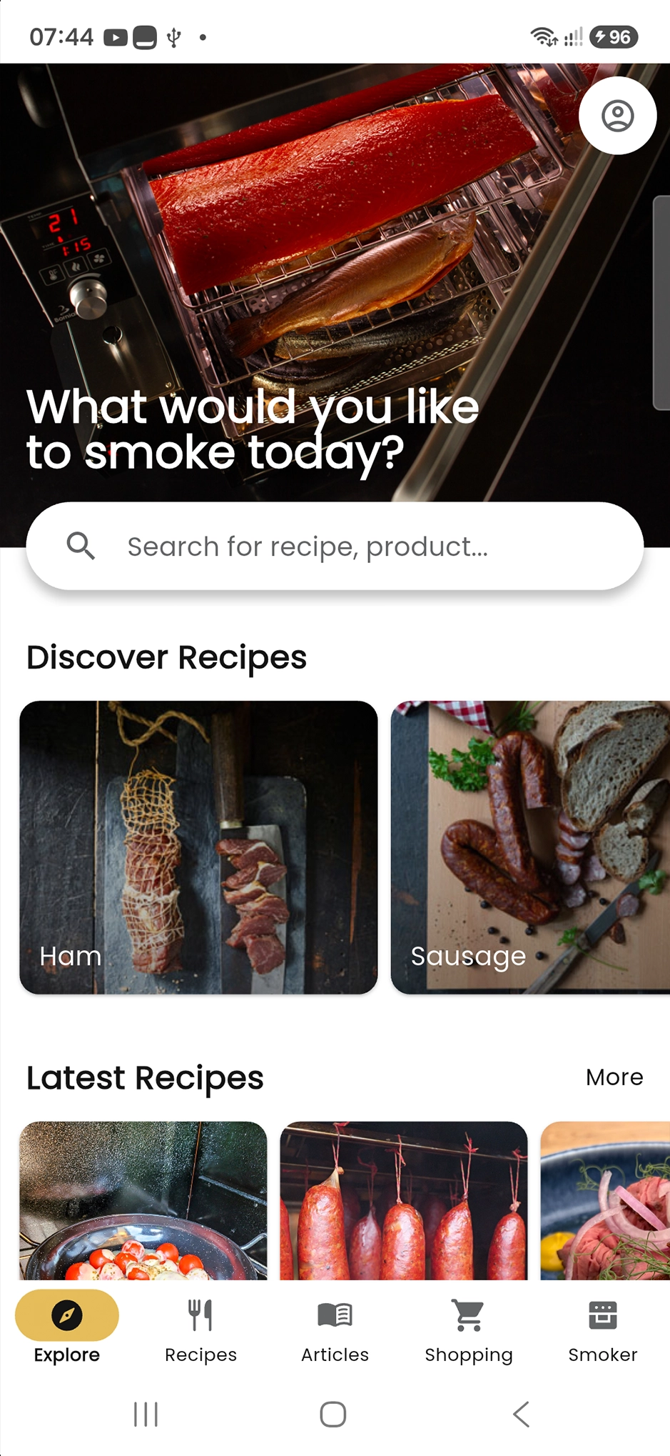 BORCOOK app welcome screen