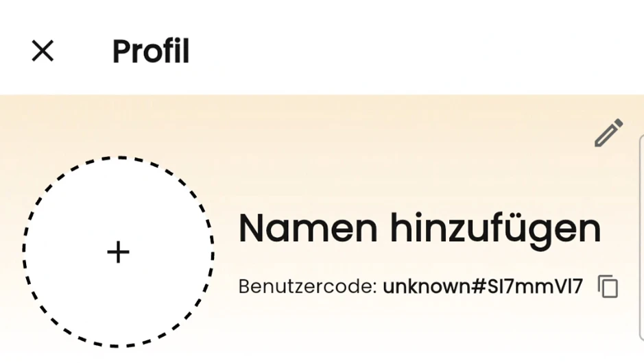 Benutzercode im BORCOOK Profil