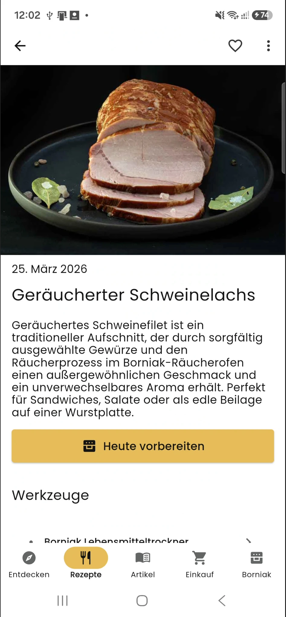 Fertiges BORCOOK Rezept