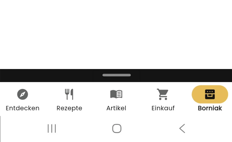 Eingeklappte Statusleiste des aktiven Räucherofens